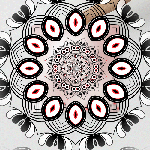 Mandala Pink Lotus - Thick Canvas