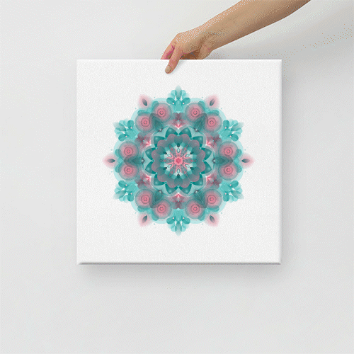 Mandala Jade Bloom - Thick Canvas