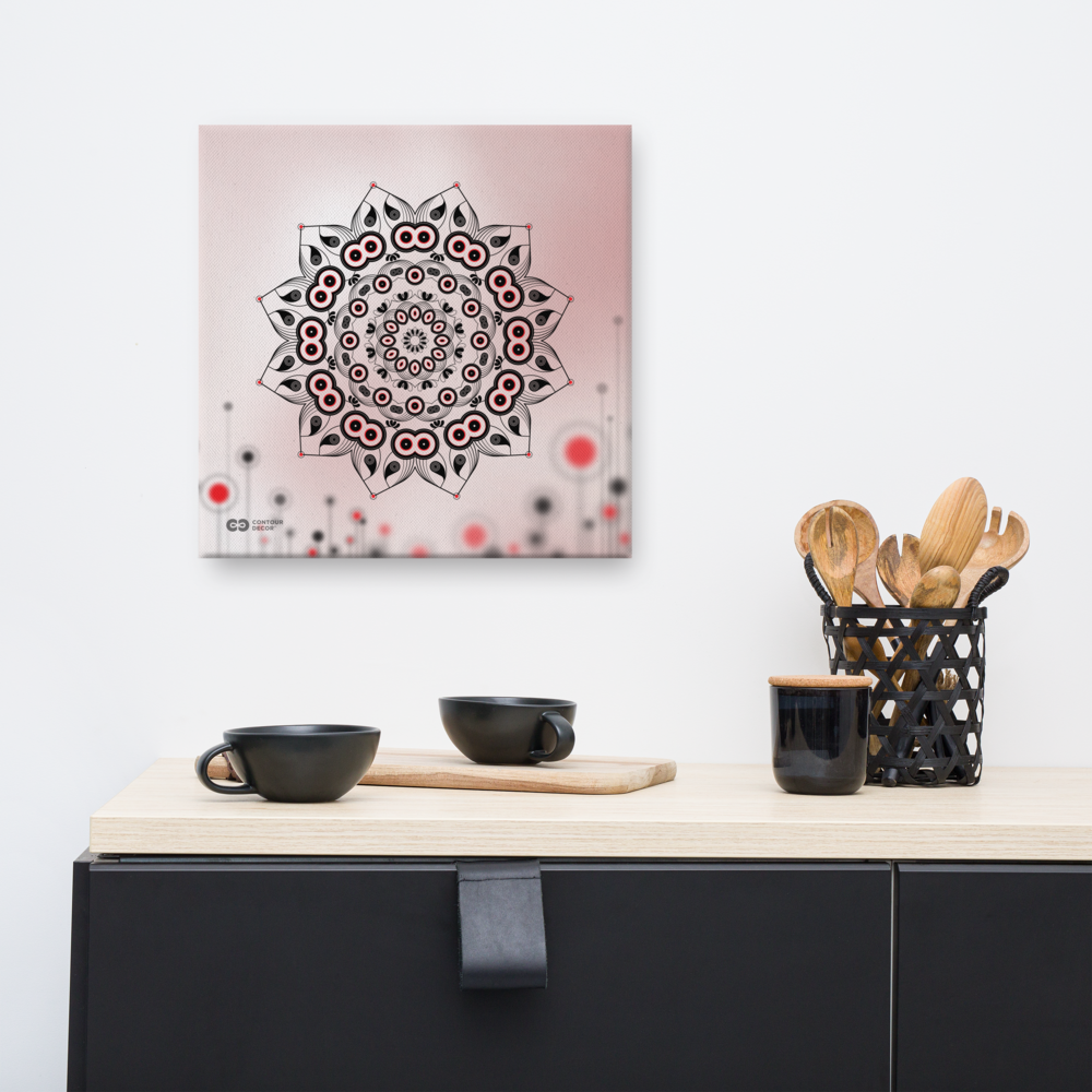 Mandala Pink Lotus - Thick Canvas