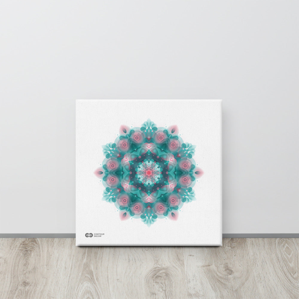 Mandala Jade Bloom - Thick Canvas