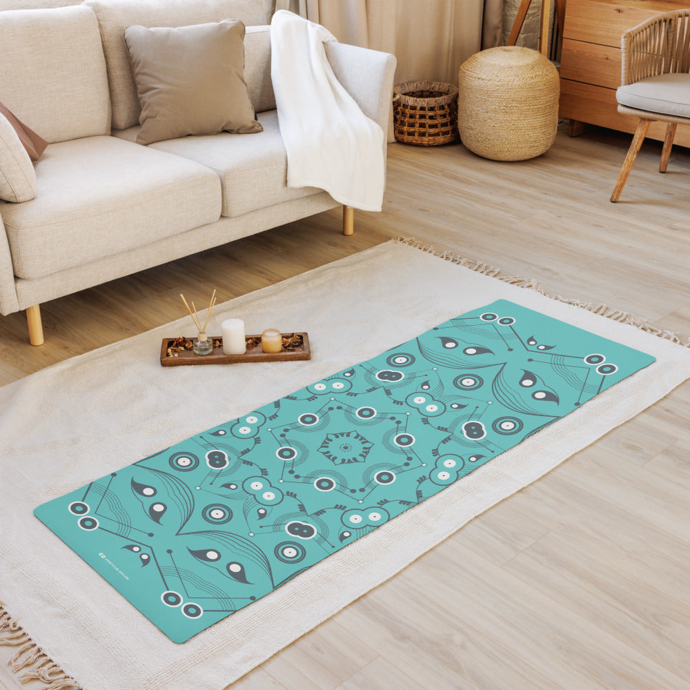 Turquoise Mandala - Yoga Mat