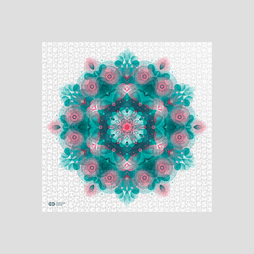 Jade Bloom Mandala - Jigsaw Puzzle