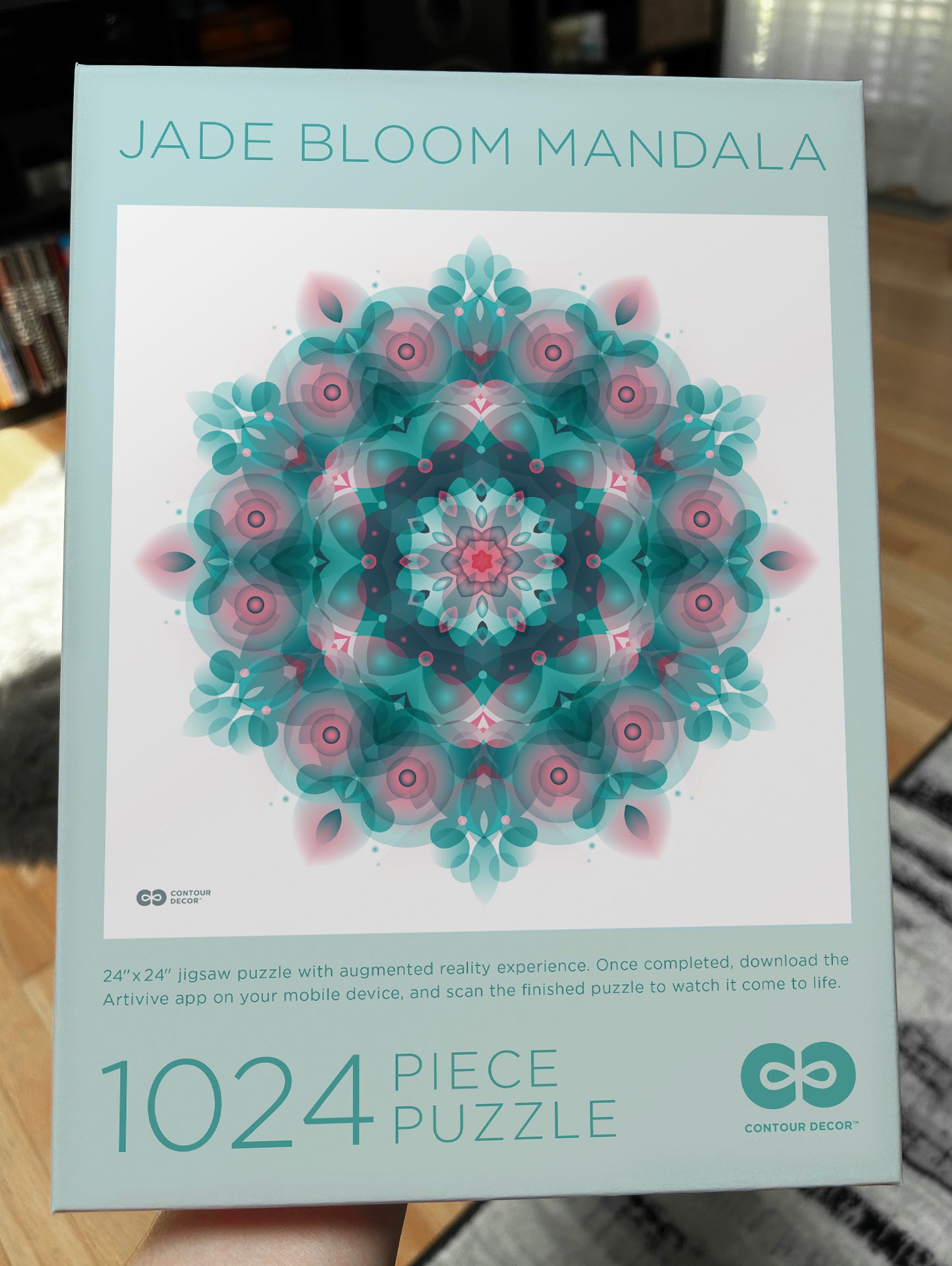 Jade Bloom Mandala - Jigsaw Puzzle