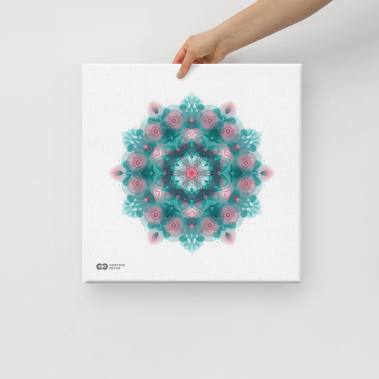 Mandala V Pink Emerald - Thick Canvas