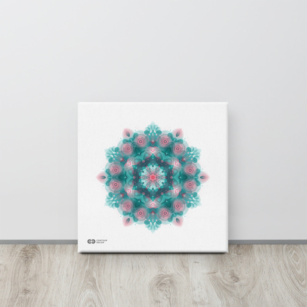 Mandala V Pink Emerald - Thick Canvas