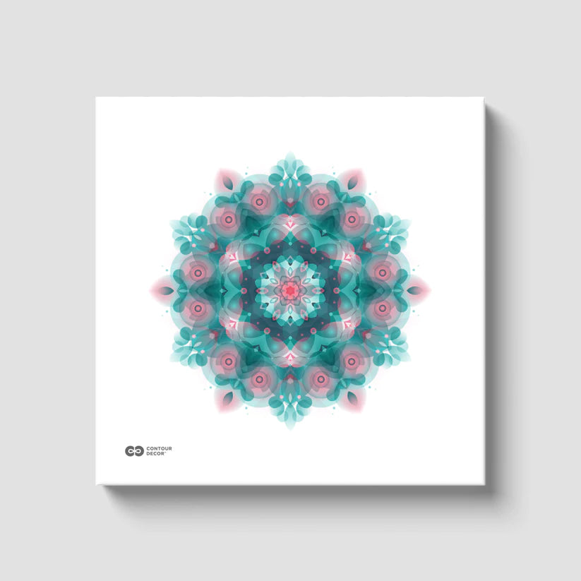 Mandala V Pink Emerald - Thick Canvas