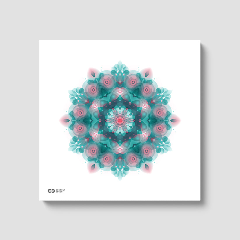 Mandala V Pink Emerald - Thick Canvas