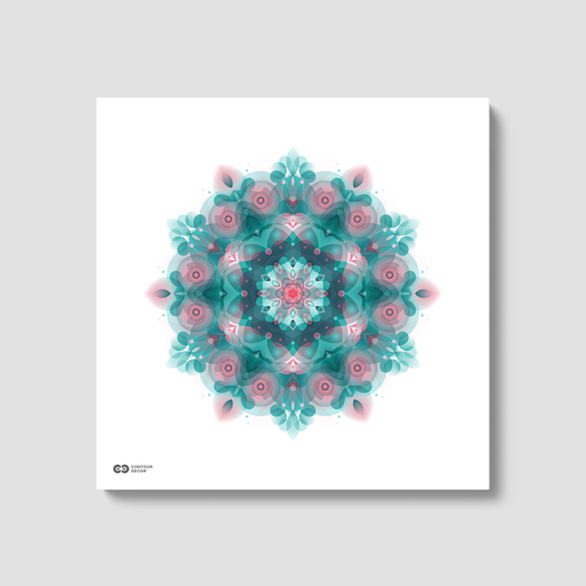 Mandala V Pink Emerald - Thick Canvas