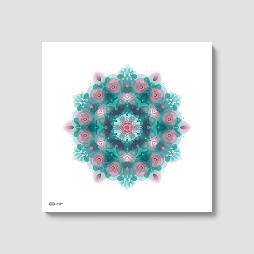 Mandala V Pink Emerald - Thick Canvas