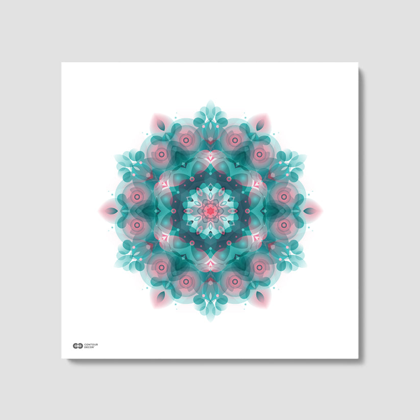 Mandala V Pink Emerald - Thick Canvas