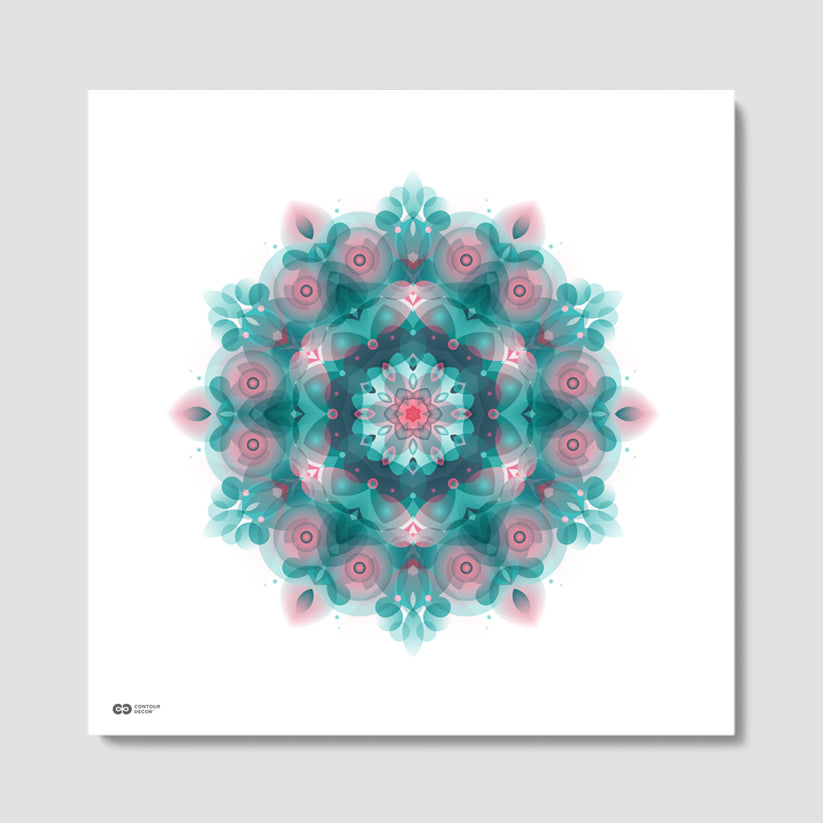 Mandala V Pink Emerald - Thick Canvas