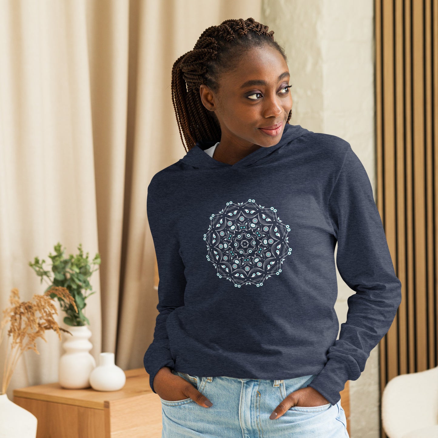 Mandala I - unisex hooded long-sleeve tee