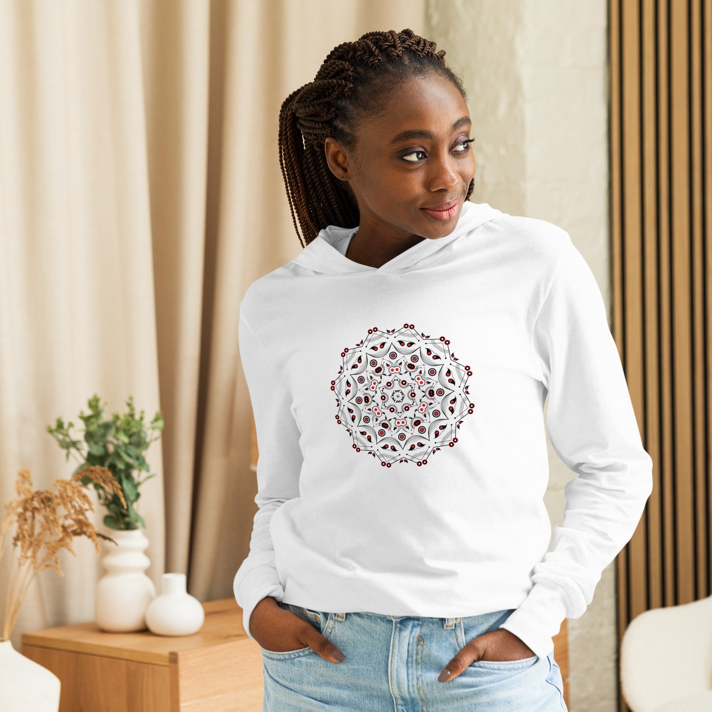 Mandala I - unisex hooded long-sleeve tee