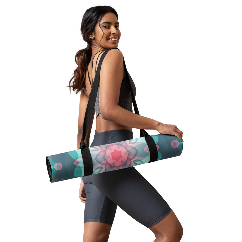 Yoga mat - Mandala V Pink Emerald