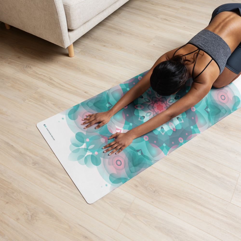 Yoga mat - Mandala V Pink Emerald